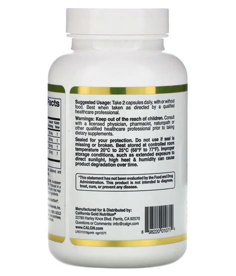 California Gold Nutrition Cgn Glucosamine Chondroitin Msm Plus Hyaluronic Acid 120 No S