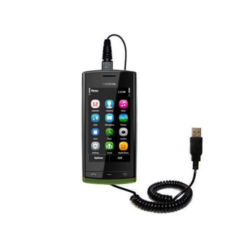 Coiled Power Hot Sync Usb Cable Suitable For The Nokia Fate With Both Data And Charge Features