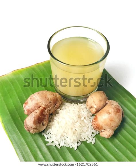 Beras Kencur Refreshing Drink Indonesian Traditional Stock Photo