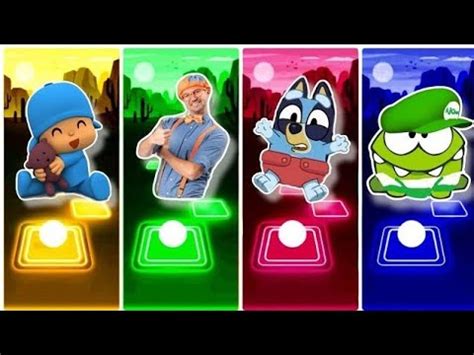 Pocoyo Blippi Bluey Bingo Om Nom Tileshop Edm Rush Gameplay