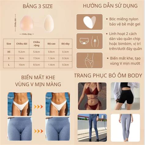 Đệm Silicone Vùng Bikini Che Rãnh Vùng Kín Chống Lộ Sử Dụng Được Nhiều Lần Cao Cấp 1101