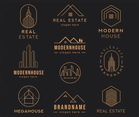 Free Premium And Luxury Style Real Estate Logo Design Set Template In