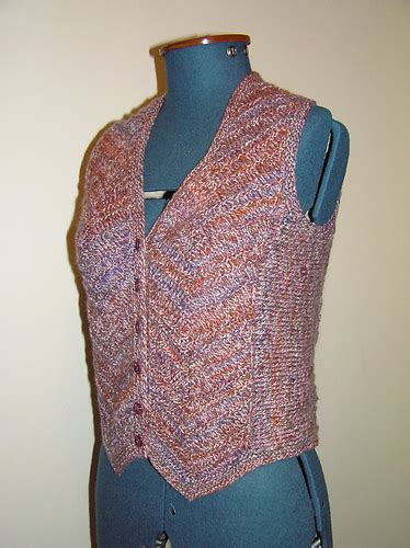 Ravelry Chevron Shadows Vest Pattern By Knitter S Design Team