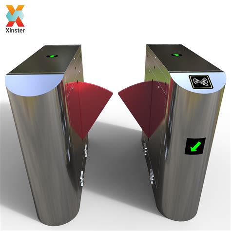 Fingerprint And Rfid Vertical Flap Turnstile Turnstiles Gate Access