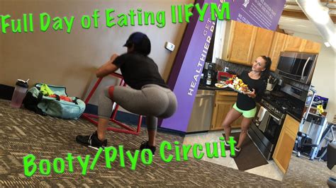 Booty And Plyo Circuit Full Day Of Eating IIFYM 4 Weeks Out Bikini