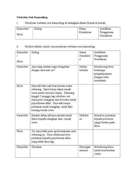format penulisan verbatim