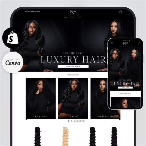 Shopify Hair Website Premade Hair Template With Hair Stock Photos