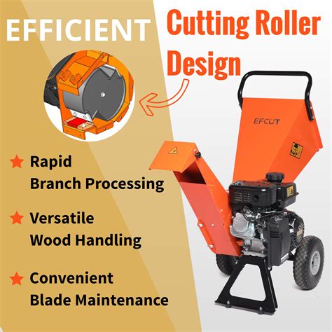 Snapklik EFCUT Wood Chipper Shredder Mulcher 7HP Gas Powered