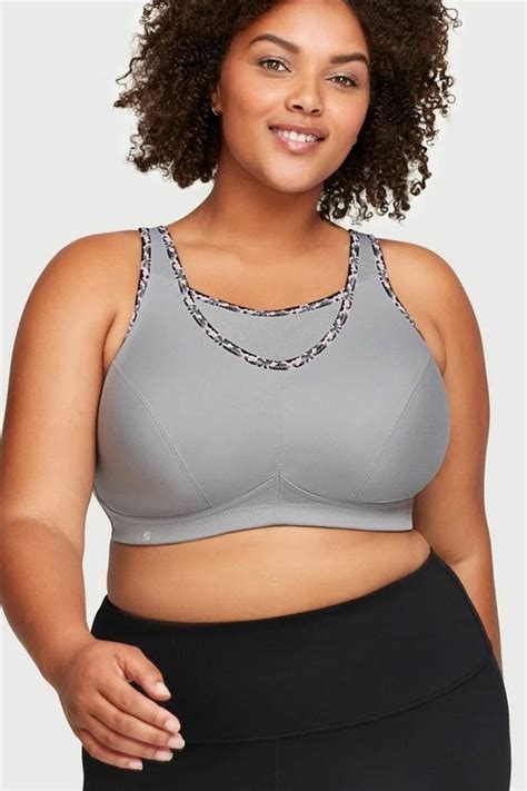 Glamorise No Bounce Camisole Sports Bra Soft Grey