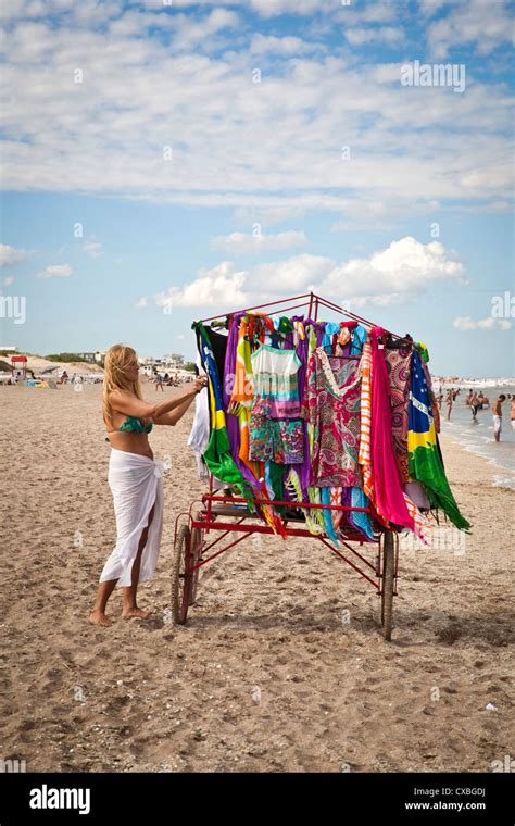 Beach, Carilo, Argentina Stock Photo - Alamy