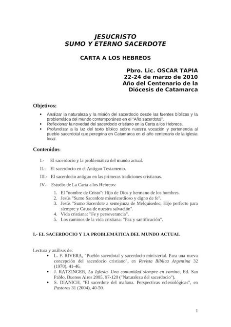 DOC Apunte Curso Carta A Los Hebreos DOKUMEN TIPS