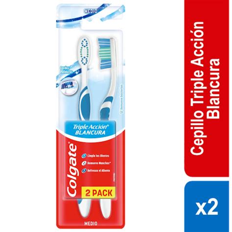 Colgate Cepillo Triple Accion Blancura Medio X Unidades