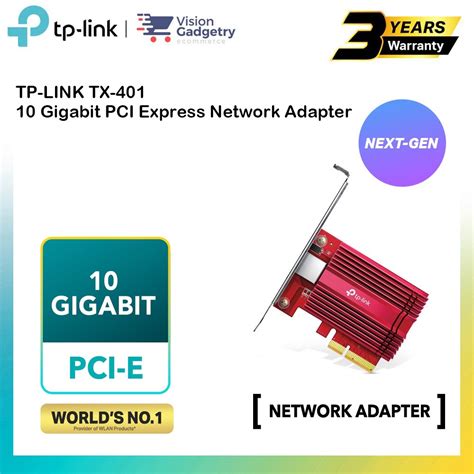 TP Link TX401 10 Gigabit PCIe Network Adapter Shopee Malaysia