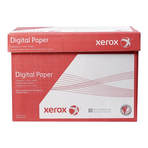 Caja De Papel Xerox Carta Porciento Blancura Paquetes Con