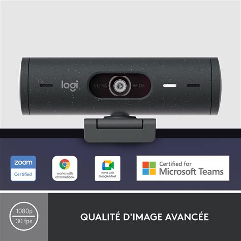 Logitech BRIO 500 Graphite Webcam Garantie 3 Ans LDLC