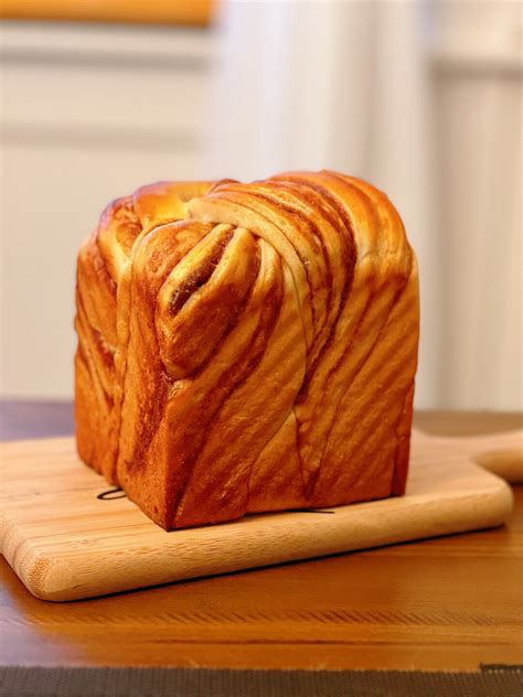 Fresh Made Maple Syrup Flavored Danish Pastry Square Loaf Bread Water