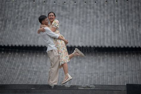 Portraits Of Happy Asian Gay Couple Hugging And Embracing Stock Image Image Of Lover Kiss