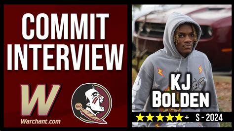 Fsu Football Recruiting Commit Interview S Kj Bolden On Final Ov