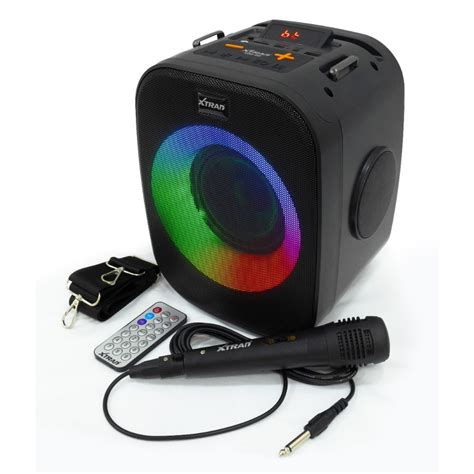 Caixa de Som Bluetooth RGB Microfone Karaokê Potente 100W Portátil