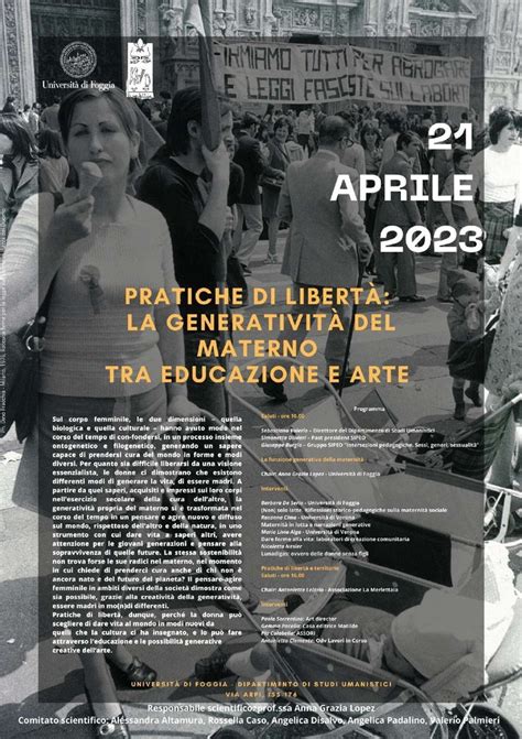 Convegno Nazionale Pratiche Di Libert La Generativit Del Materno