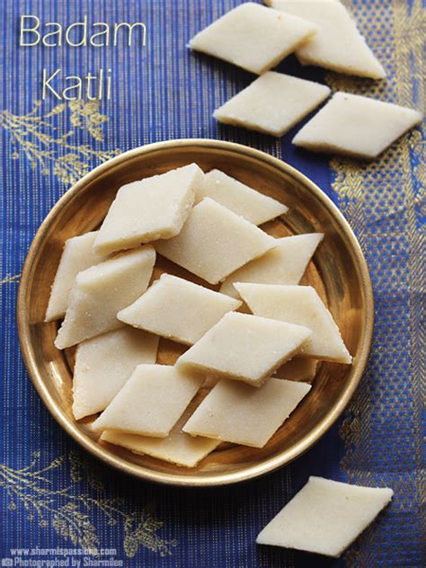 Badam Katli Recipe Badam Barfi Recipe Sharmis Passions