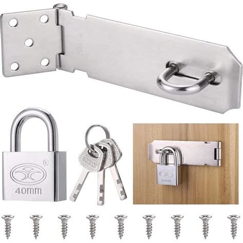 Loqueteau Moraillon Cadenas En Acier Inox Robuste Moraillon De