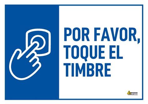 Cartel Para Imprimir Toque Timbre Imprimir Carteles Gratis