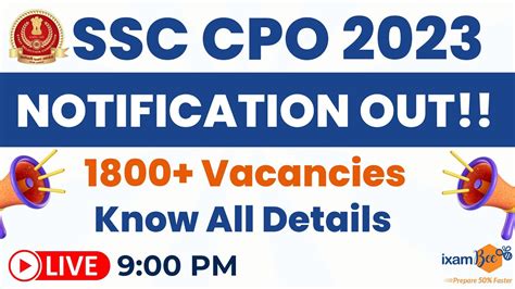 Ssc Cpo Notification Out Ssc Cpo Vacancies Syllabus Age