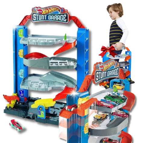Hot Wheels Gara Parking Z Wind Zestaw Premium Prezent Dla Dziecka Auto