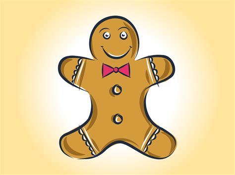 Gingerbread Man Running Clip Art Drawing Free Image Download