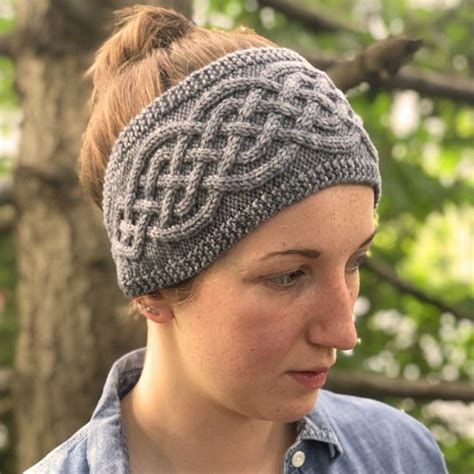 Cabled Headband Knitting Pattern Pdf Knit Headband Celtic Etsy Knit