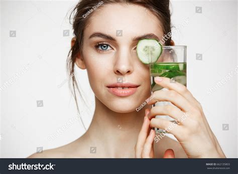 Close Beautiful Nude Girl Smiling Looking Stock Photo Shutterstock