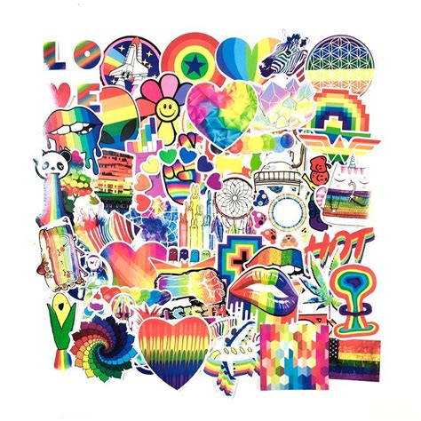 Радужные наклейки (79 фото)