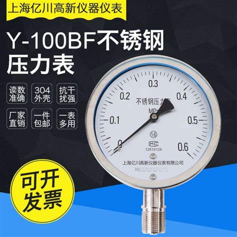 Y Bf All Stainless Steel Pressure Gauge High Temperature