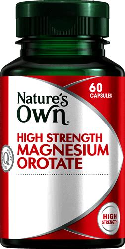 Nature S Own High Strength Magnesium Orotate 60 Capsules Adore Pharmacy