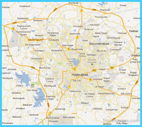 Hyderabad Tourist Map