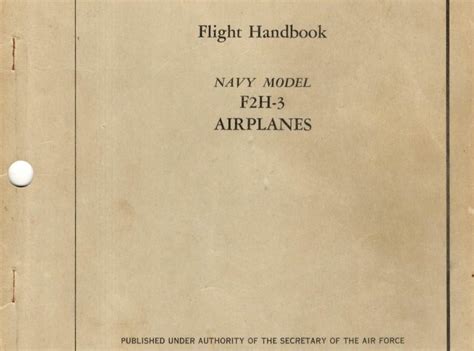 F H Usn Fhb Cover Flight Manuals