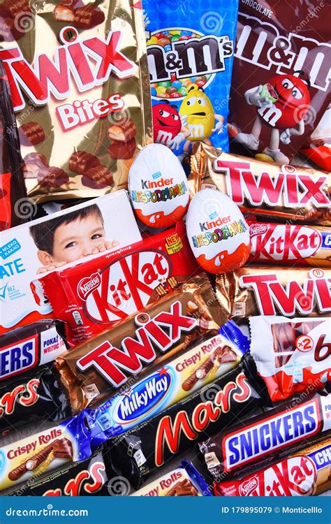 Variety of Popular Brands of Confectionery Products Editorial Stock Image - Image of variety ...