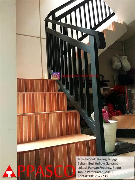 Railing Tangga Minimalis Besi Hollow Dan Galvalum Di Pakuan Regency