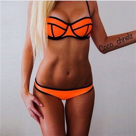 Off Accessories Neon Orange Bikini Nwot From Kellie S Closet