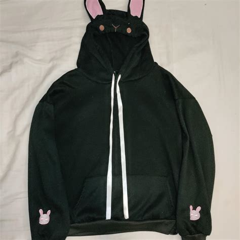 Women's Black and Pink Hoodie | Depop