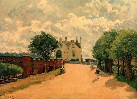 An der Brücke von Hampton Court von Alfred Sisley