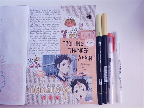 Nishinoya Yuu Haikyuu Anime Journal Bullet Journal Amino