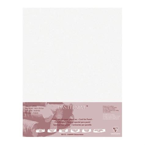 Pastelmat Paper 500x700mm White, Pack of 5