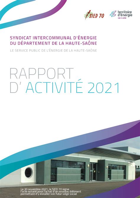 Rapport D Activit Pour L Ann E