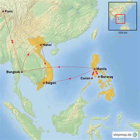 Stepmap Suedostasien Teil Landkarte F R Asien