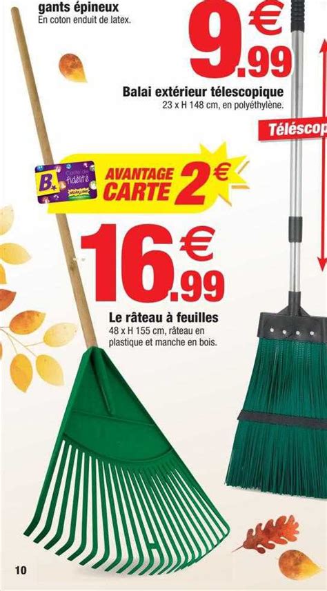 Promo Balai Ext Rieur T Lescopique Le R Teau Feuilles Chez Bazarland