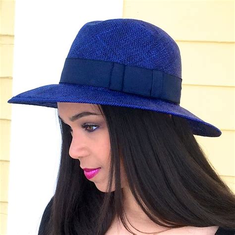 Royal Blue Fedora Hat Etsy