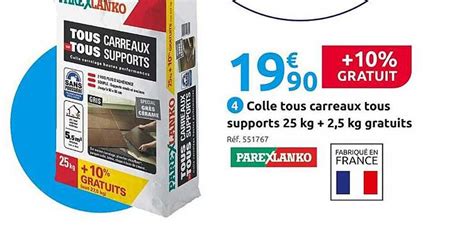 Promo Colle Tous Carreaux Tous Supports Kg Kg Gratuits