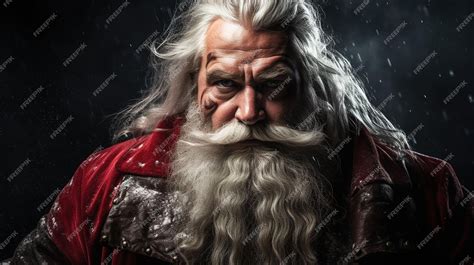 Premium Ai Image Stylish Brutal Santa Claus